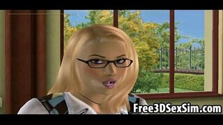 ���้อนแรง 3 มิติเด็กนักเรียนสำหรับฉันเลียน ebony องเด็กแน่นจิ๋ม